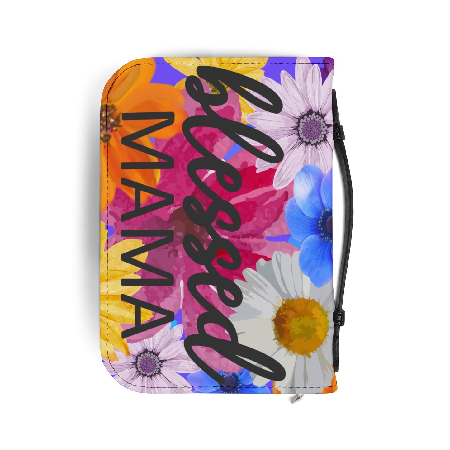 Blessed Mama Mother's Floral Christian Bible Cover Carrying Case/Bag Gift