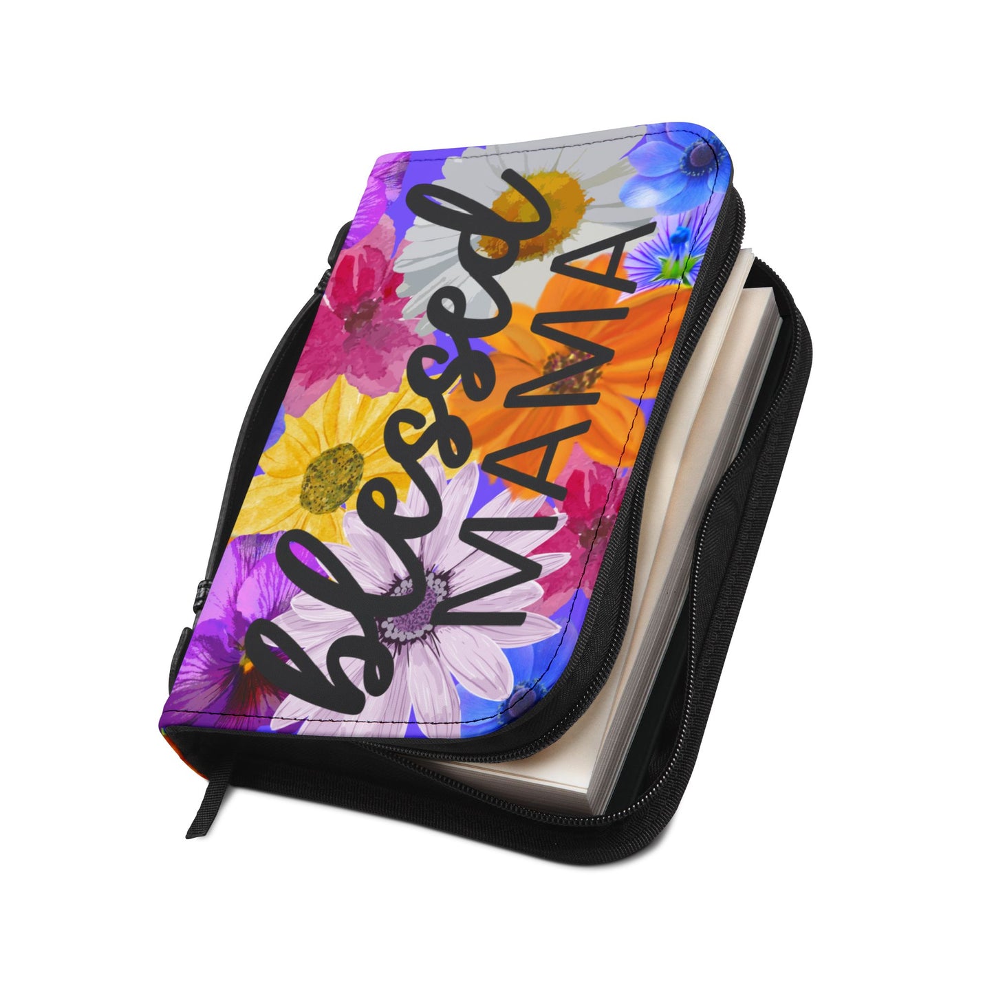 Blessed Mama Mother's Floral Christian Bible Cover Carrying Case/Bag Gift