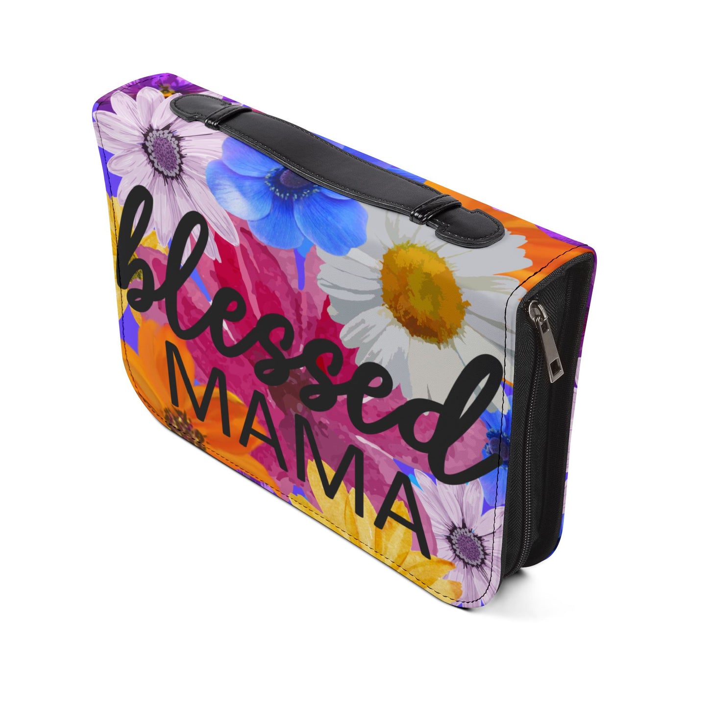 Blessed Mama Mother's Floral Christian Bible Cover Carrying Case/Bag Gift