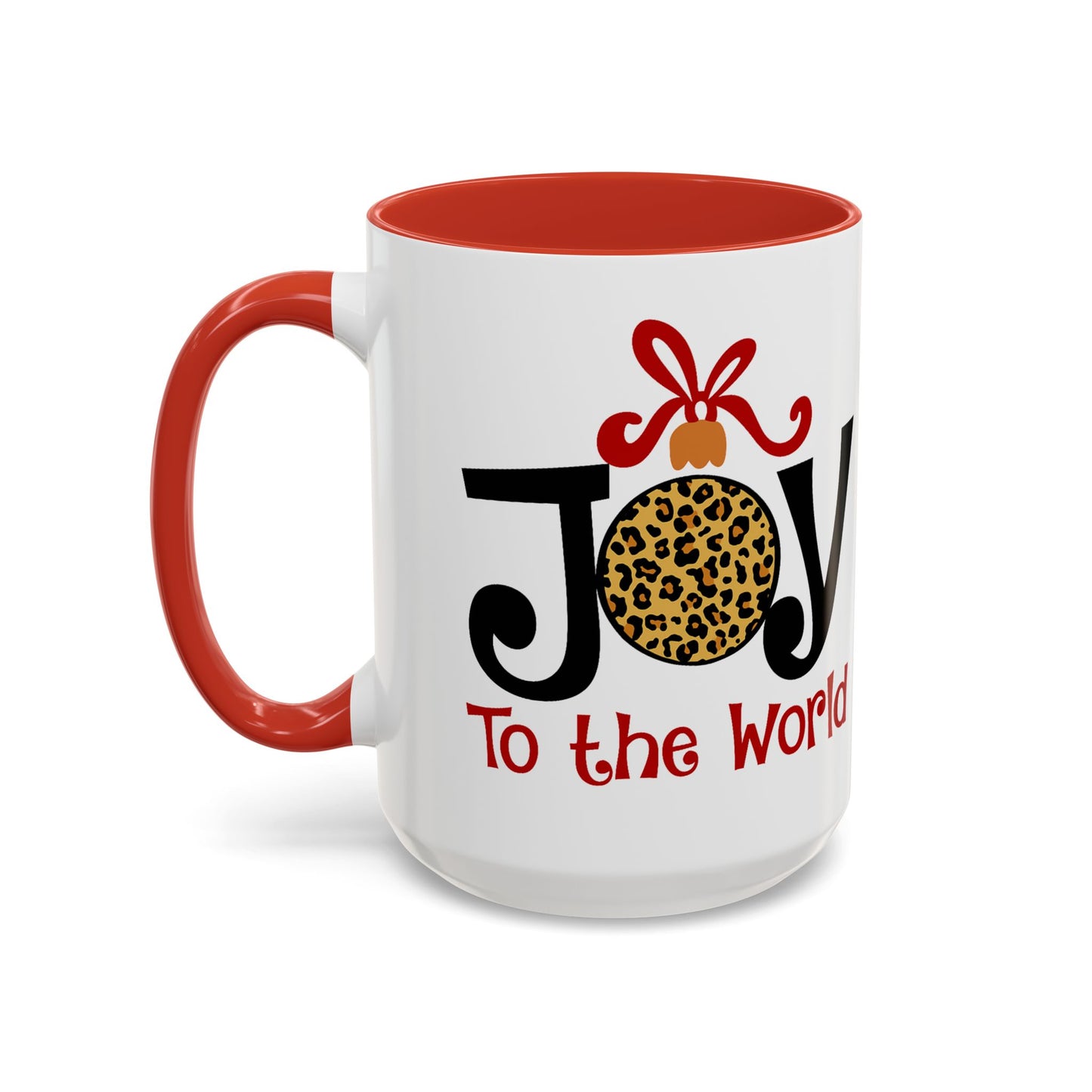 Joy to the World Leopard Ornament Coffee Mug Christmas Gift