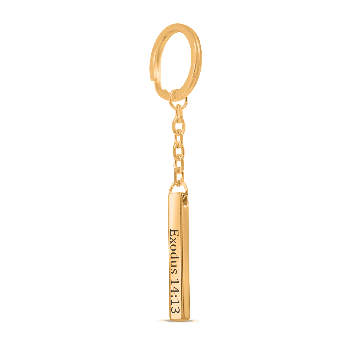 Personalized Engraved Bible Verse Vertical Bar Christian Keychain Gift