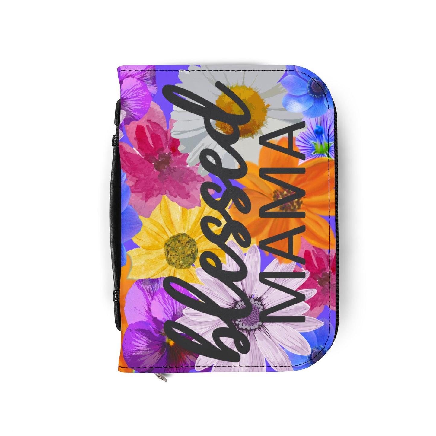 Blessed Mama Mother's Floral Christian Bible Cover Carrying Case/Bag Gift