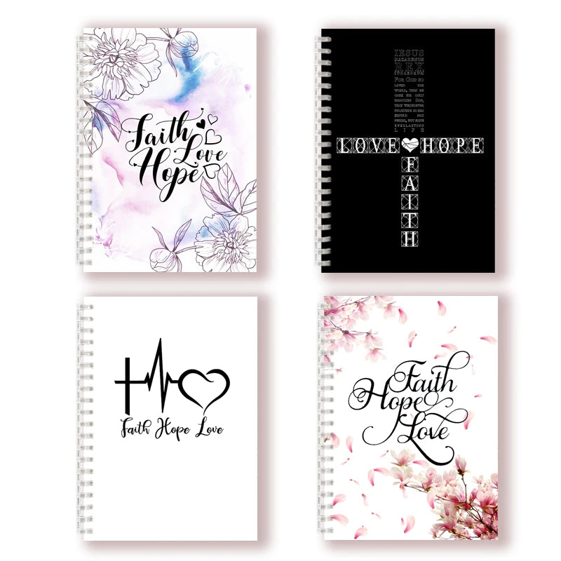 Christian Spiral Journal/Notebook Gift - Faith, Hope, Love