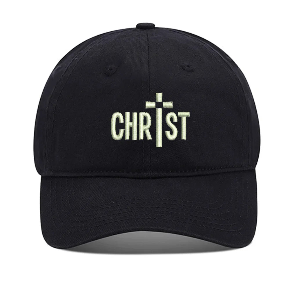 Embroidered Washed Cotton Adjustable Baseball Cap – Christ Cross