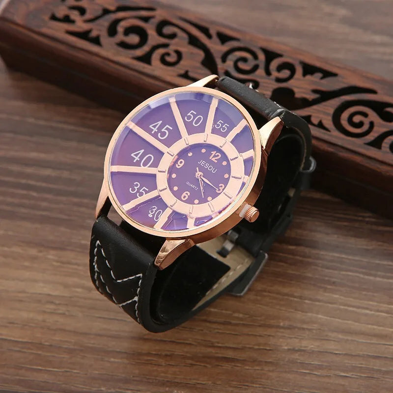 Luxury Men's Accessory Gift Set - Watch, Watch Belt, Cufflinks, Ballpoint Pen, Keychain, Tie & Tie Clip