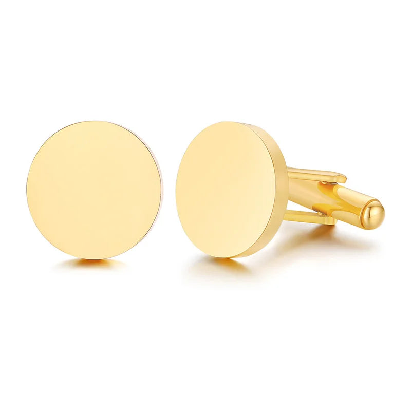 Personalized Custom Button Cufflinks Accessory Gifts - Multiple Shapes