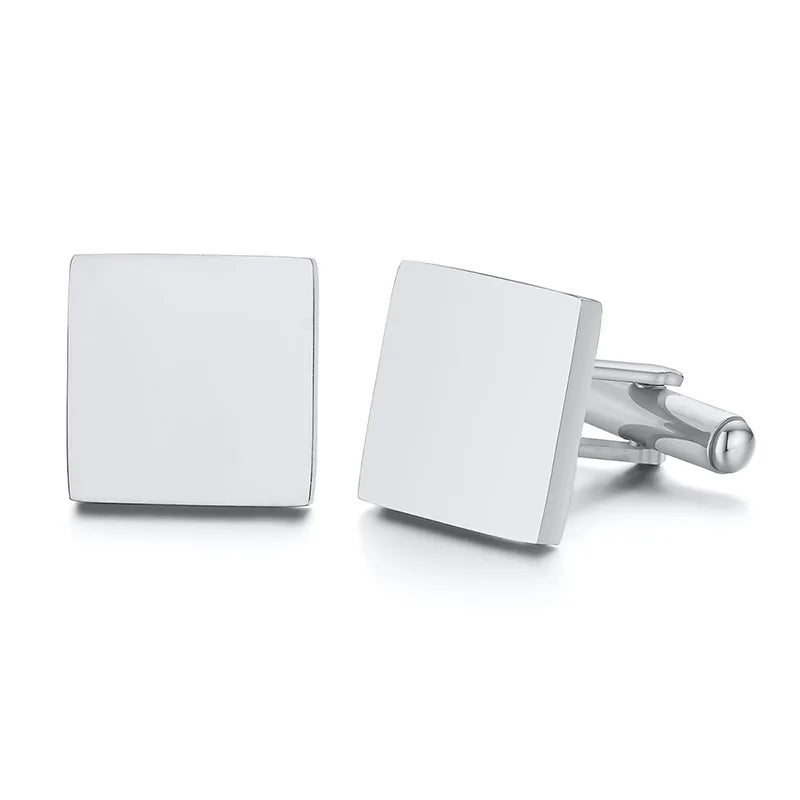 Personalized Custom Button Cufflinks Accessory Gifts - Multiple Shapes