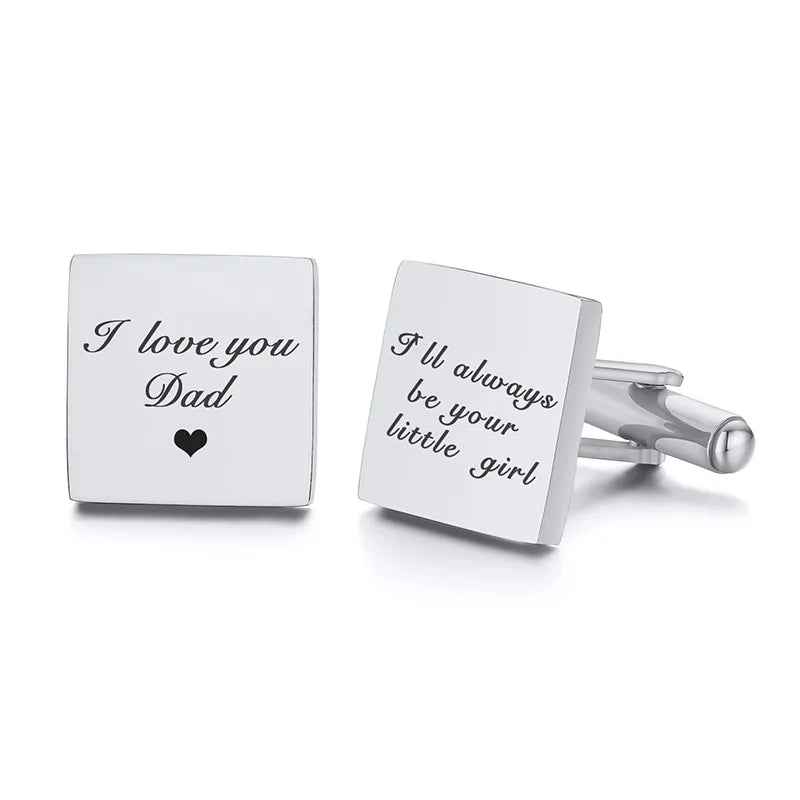Personalized Custom Button Cufflinks Accessory Gifts - Multiple Shapes