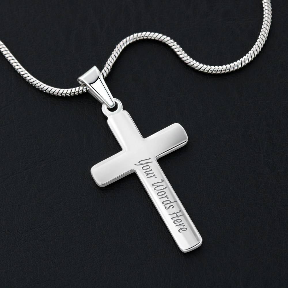 Personalized Engraved Luxury Cross Necklace Christian Necklace Gift