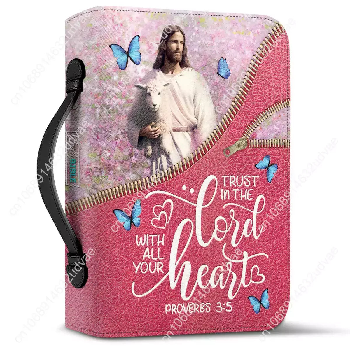 Personalized Name Bible Verse Bible Cover Carrying Case/Bag Gift - Proverbs 3:5 Trust in the Lord/Multiple Designs