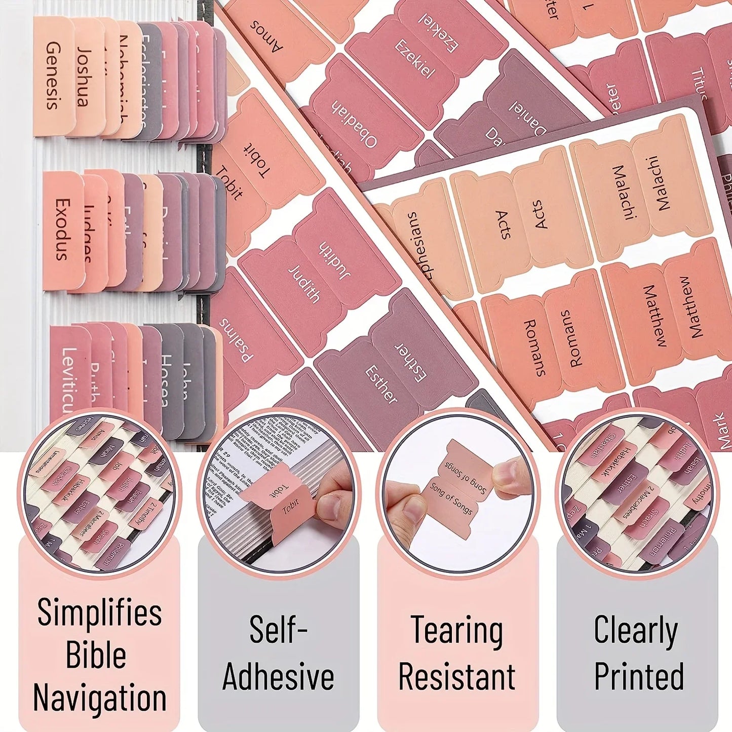 Writable & Removable Bible Study Index Label Stickers