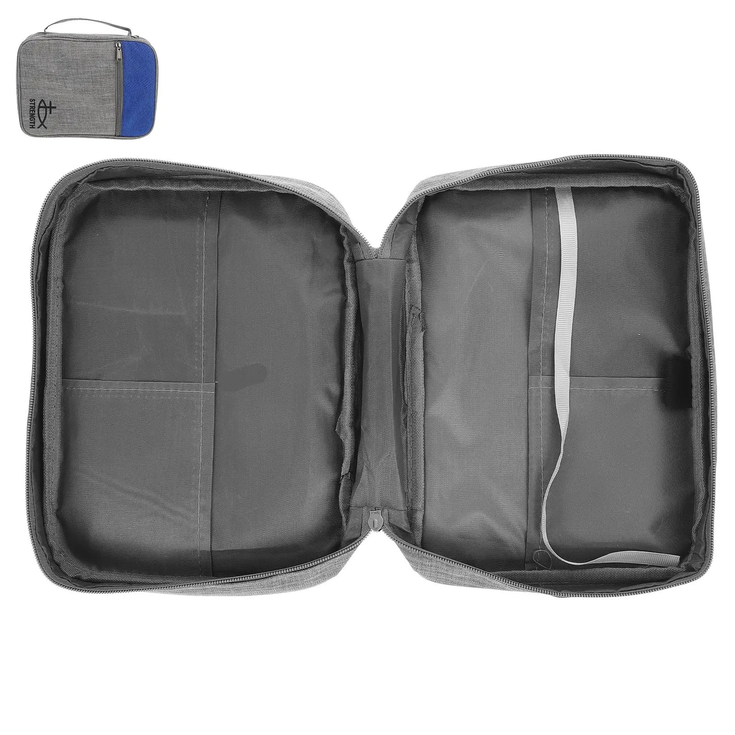 Strength Christian Bible Cover Carrying Case/Bag - Jesus Fish & Cross