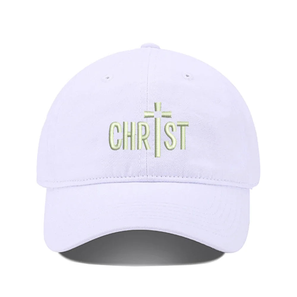 Embroidered Washed Cotton Adjustable Baseball Cap – Christ Cross