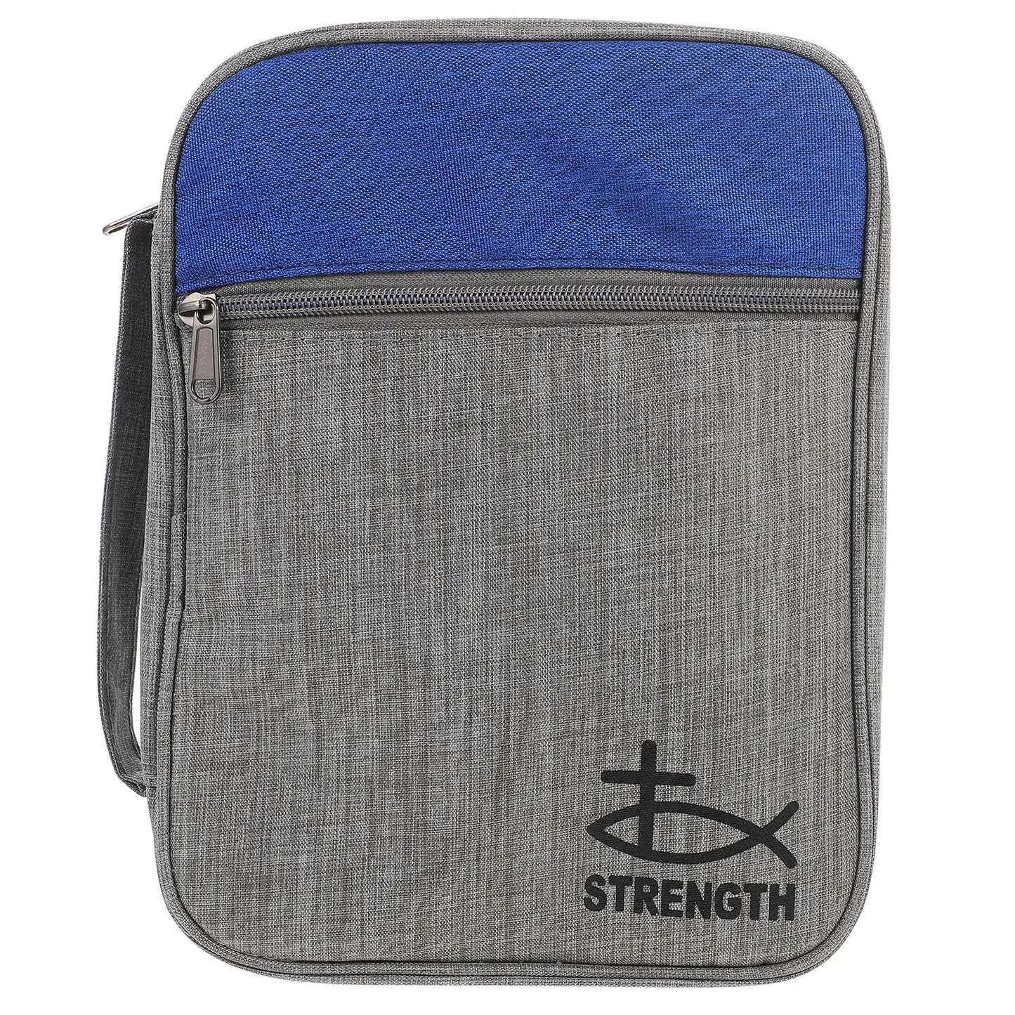Strength Christian Bible Cover Carrying Case/Bag - Jesus Fish & Cross