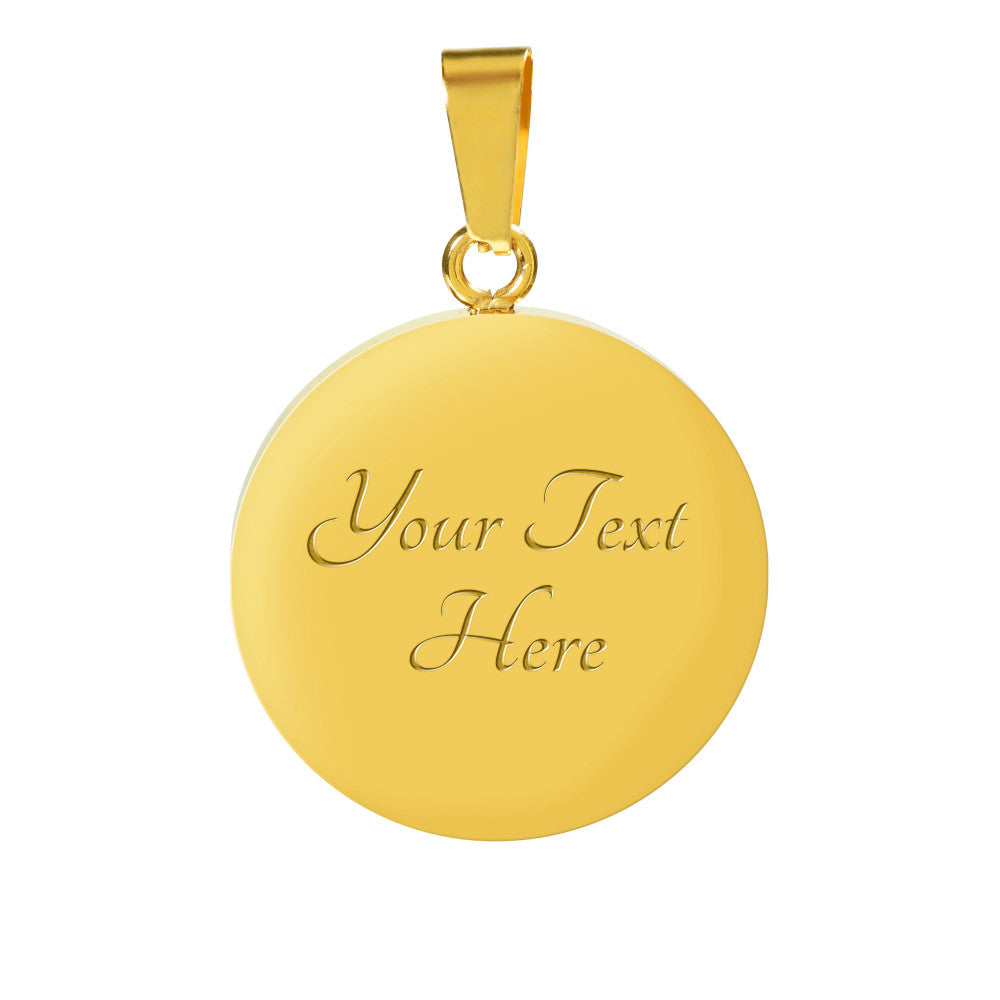Personalized Engraved Bible Verse Circle Pendant Christian Bracelet Gift - Delight Yourself in the Lord Psalm 37:4
