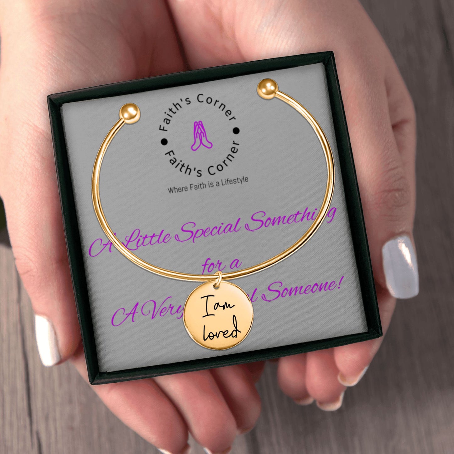 Personalized Engraved Affirmation Coin Bangle