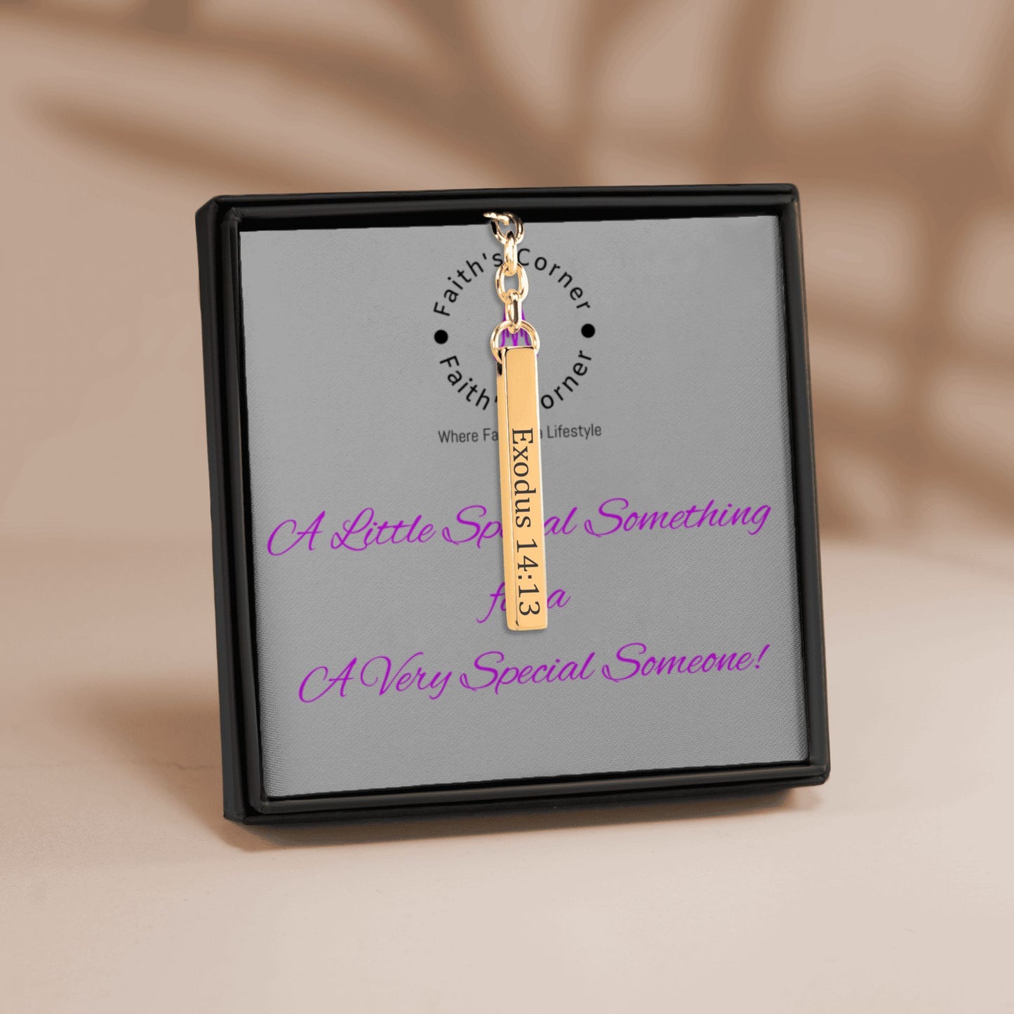 Personalized Engraved Bible Verse Bar Keychain
