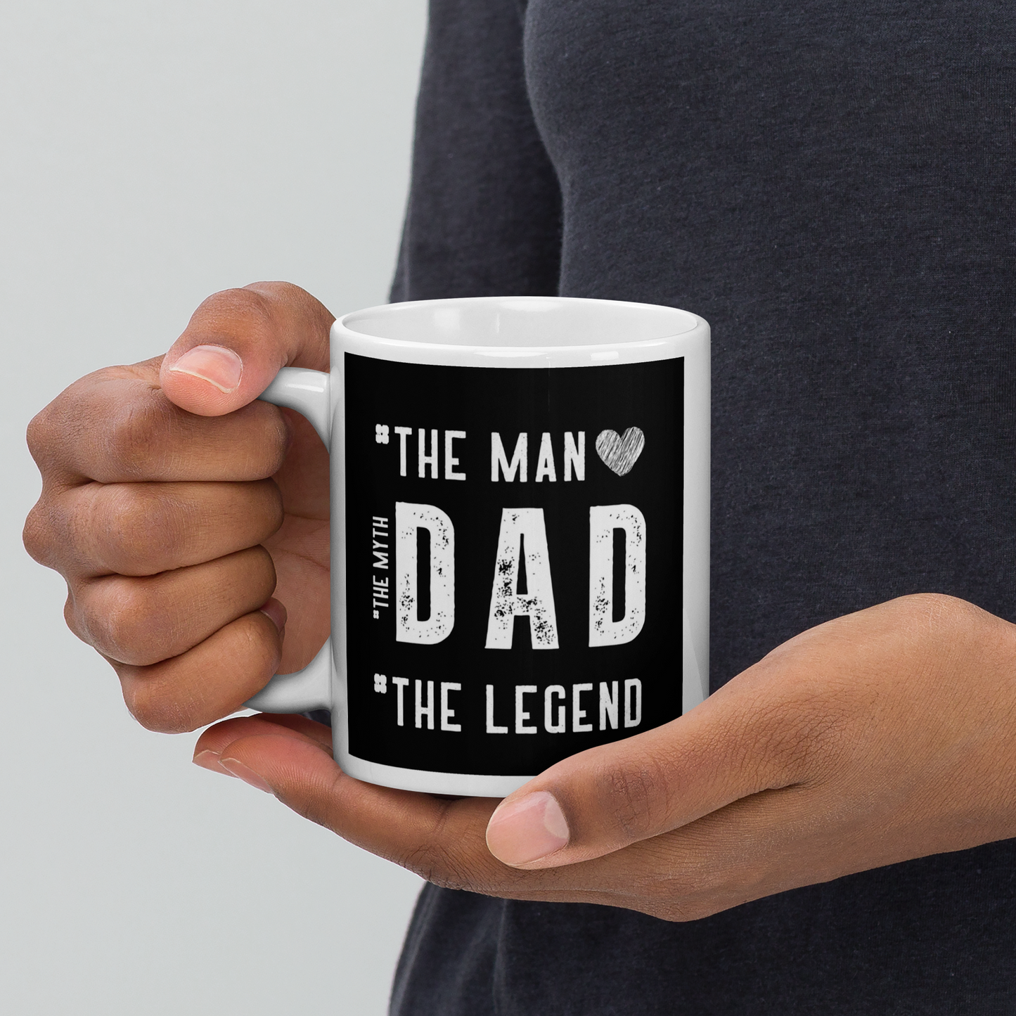 Men's Dad the Man 11oz Dad/Father's Day Mug Gift in White