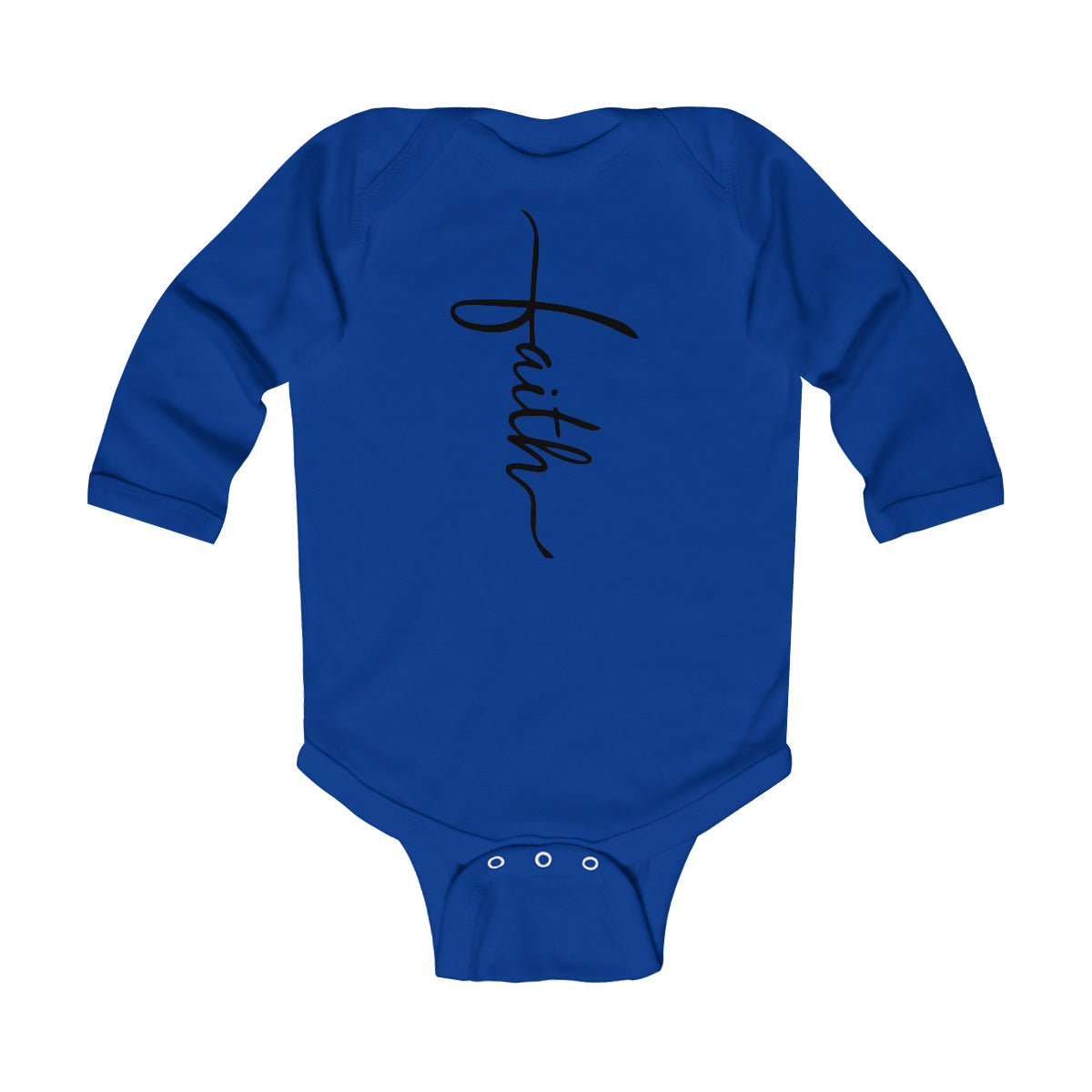 Infant Long Sleeve Bodysuit, Faith Cross