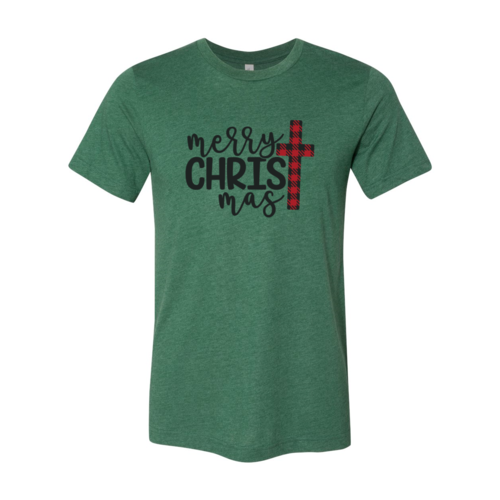 Merry CHRISTmas Plaid Cross Shirt