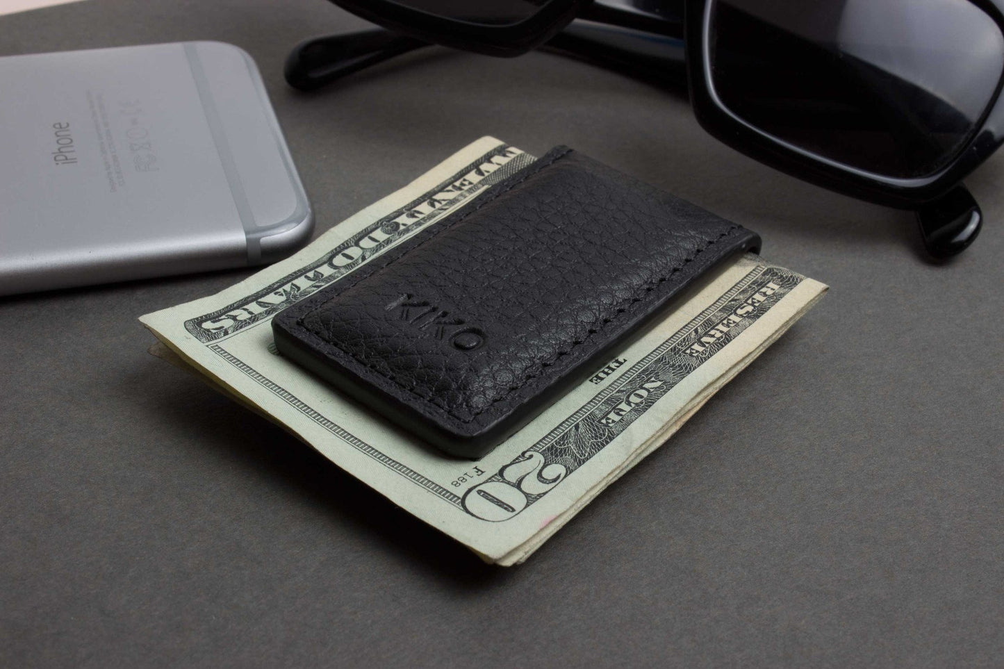 Men's Genuine Leather Magnetic Money Clip