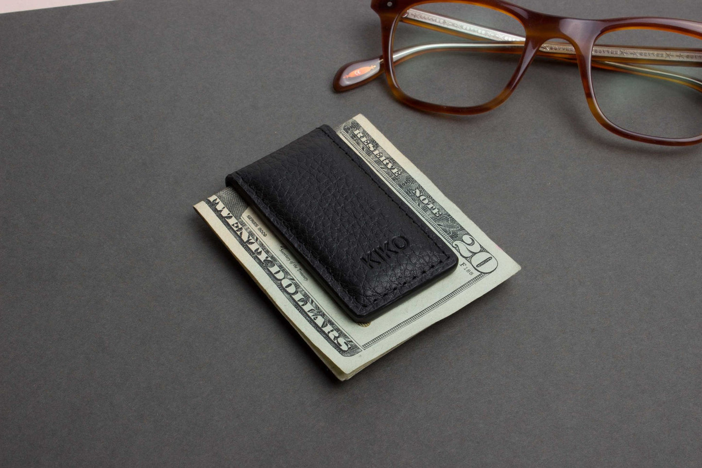 Men's Genuine Leather Magnetic Money Clip