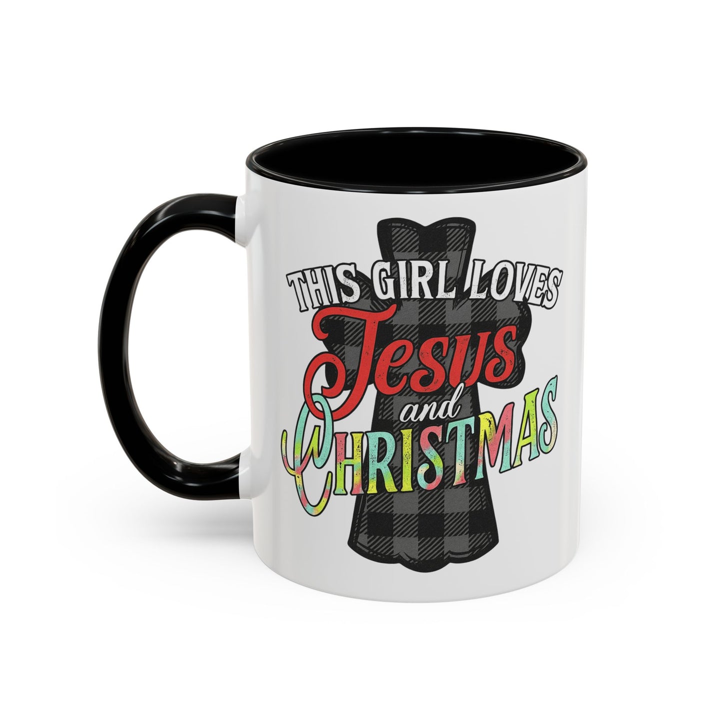 This Girl Loves Jesus and Christmas Accent Coffee Mug Christmas Gift