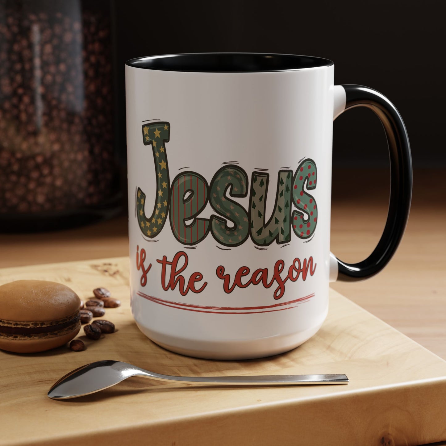 Jesus is the Reason Accent Coffee Mug Christmas Gift