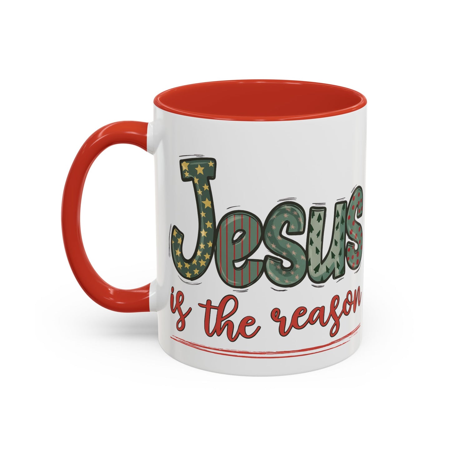 Jesus is the Reason Accent Coffee Mug Christmas Gift