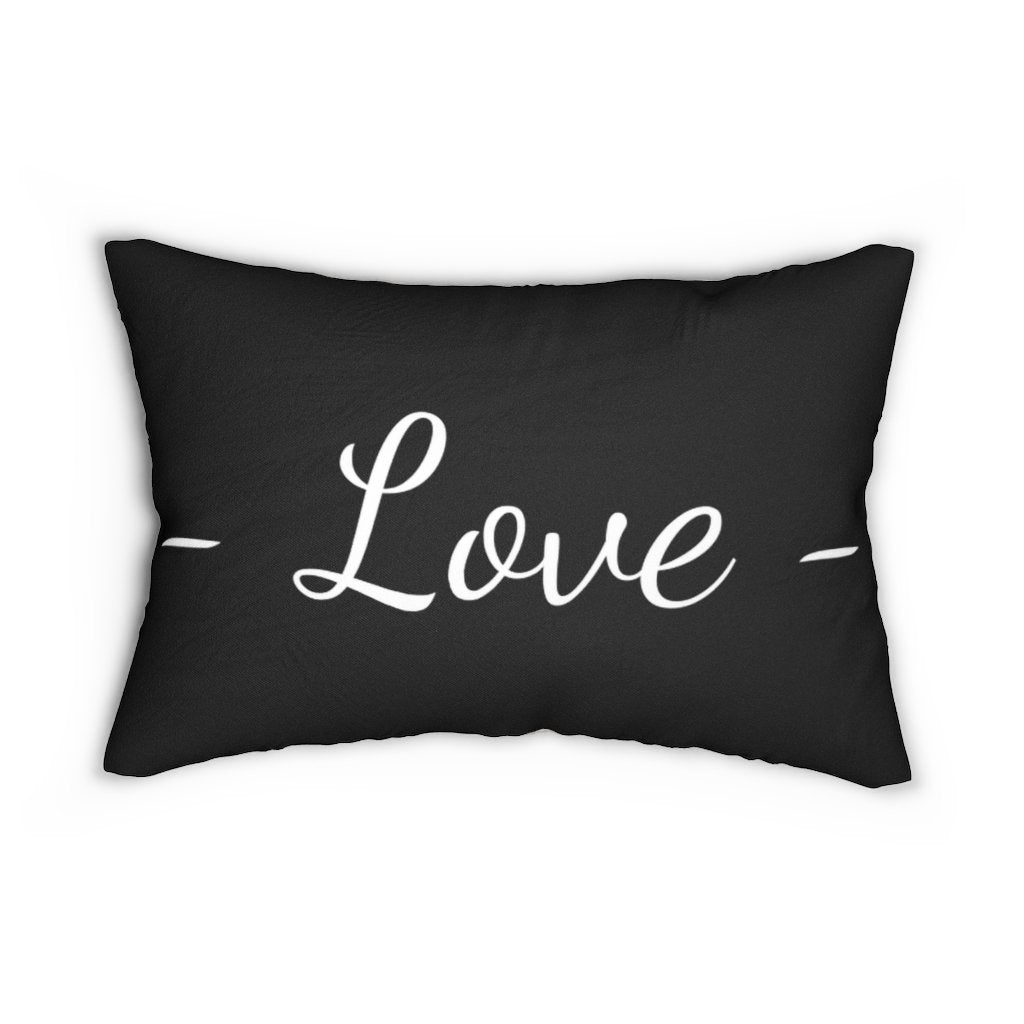 Double-Sided Accent Lumbar Pillow, Love