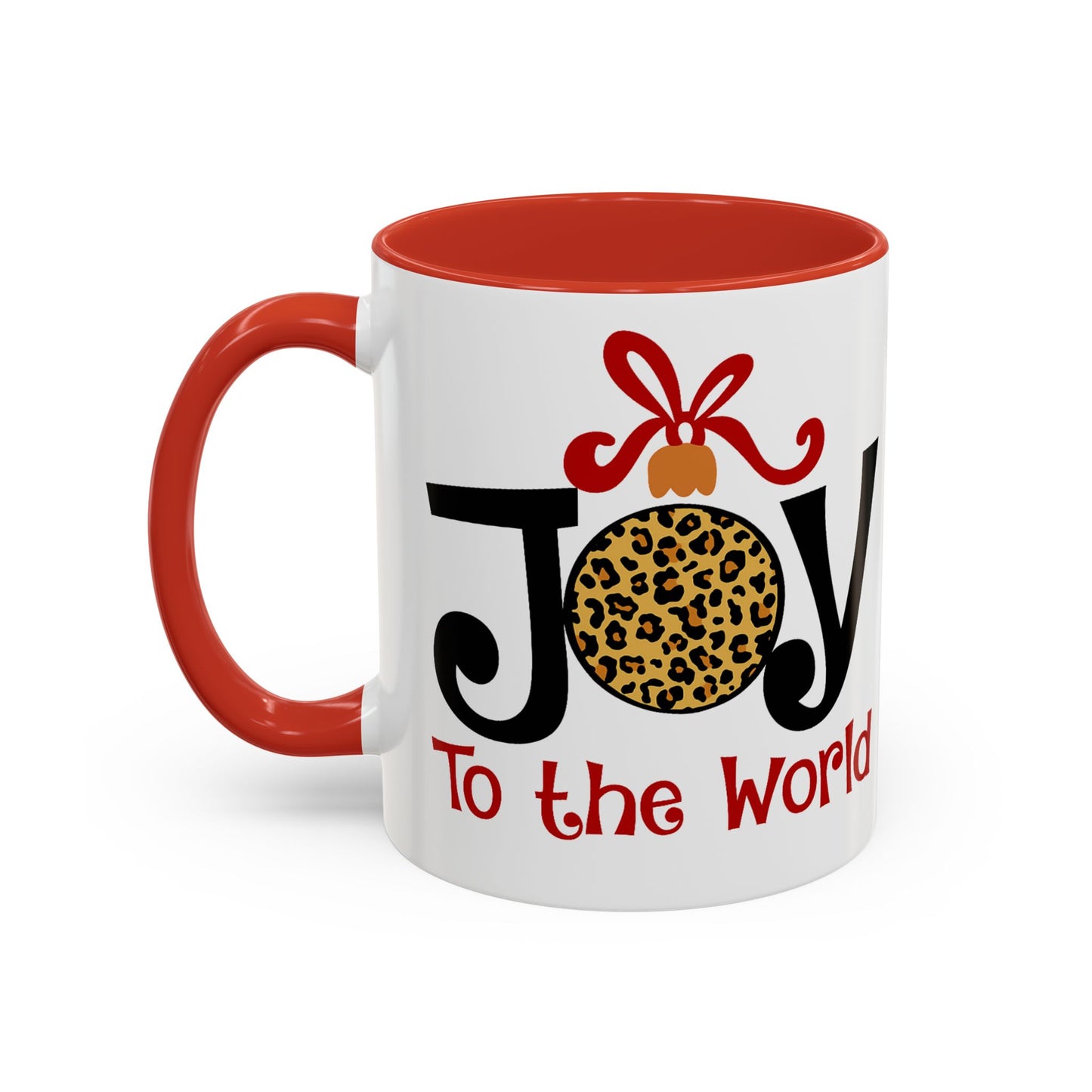 Joy to the World Leopard Ornament Coffee Mug Christmas Gift