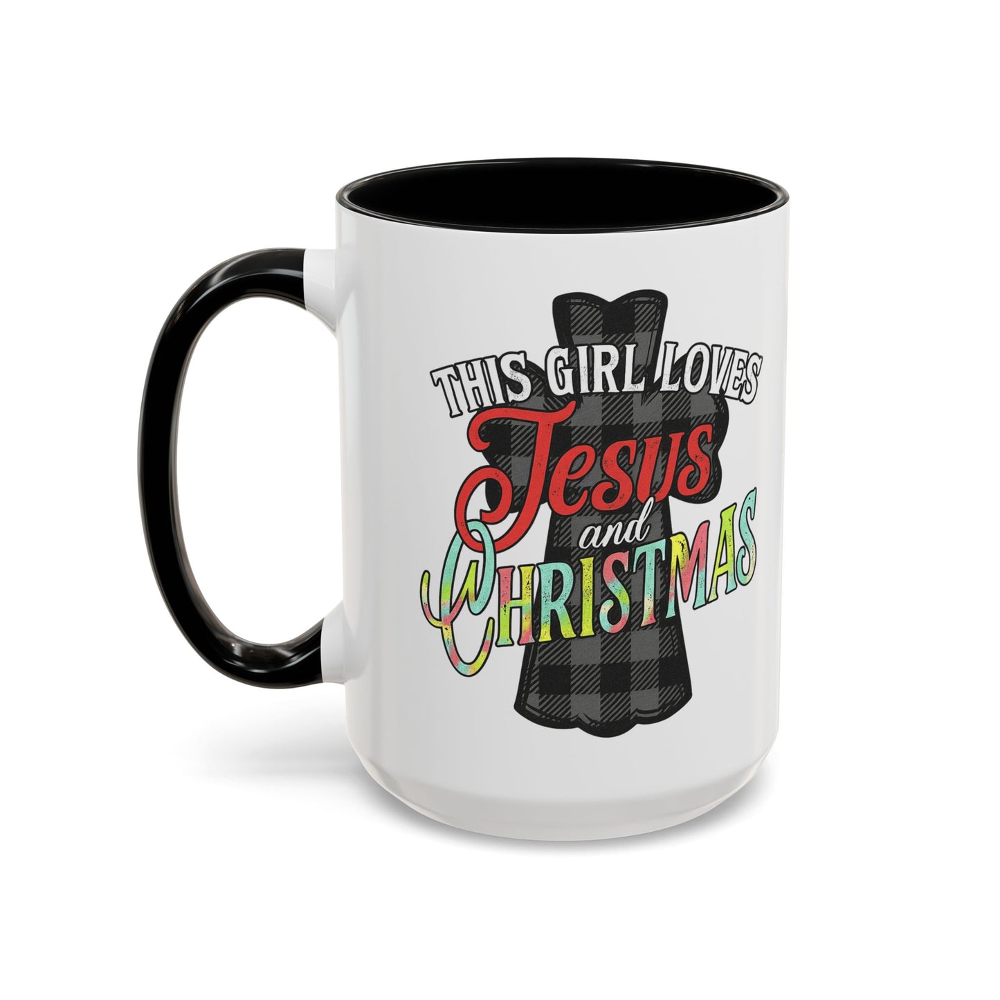 This Girl Loves Jesus and Christmas Accent Coffee Mug Christmas Gift
