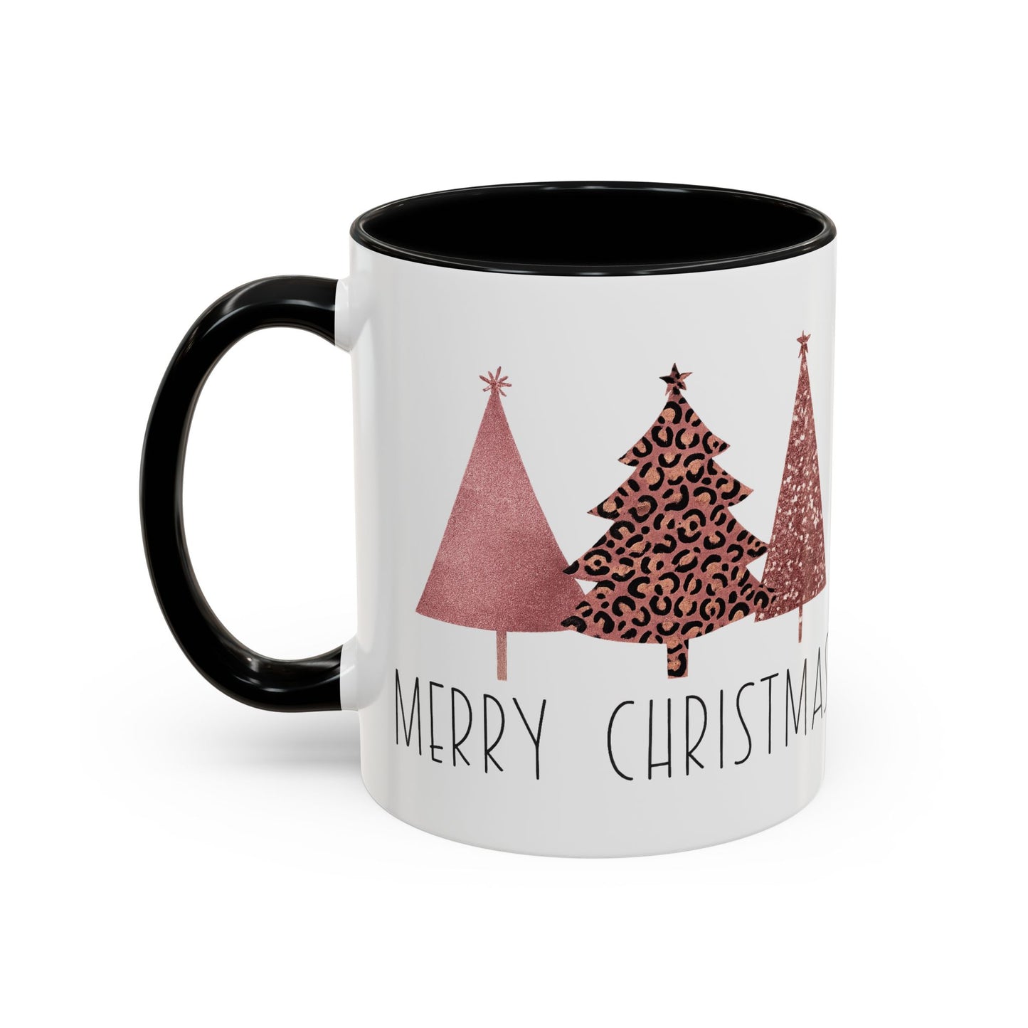 Merry Christmas Shimmer Trees Accent Coffee Mug Christmas Gift