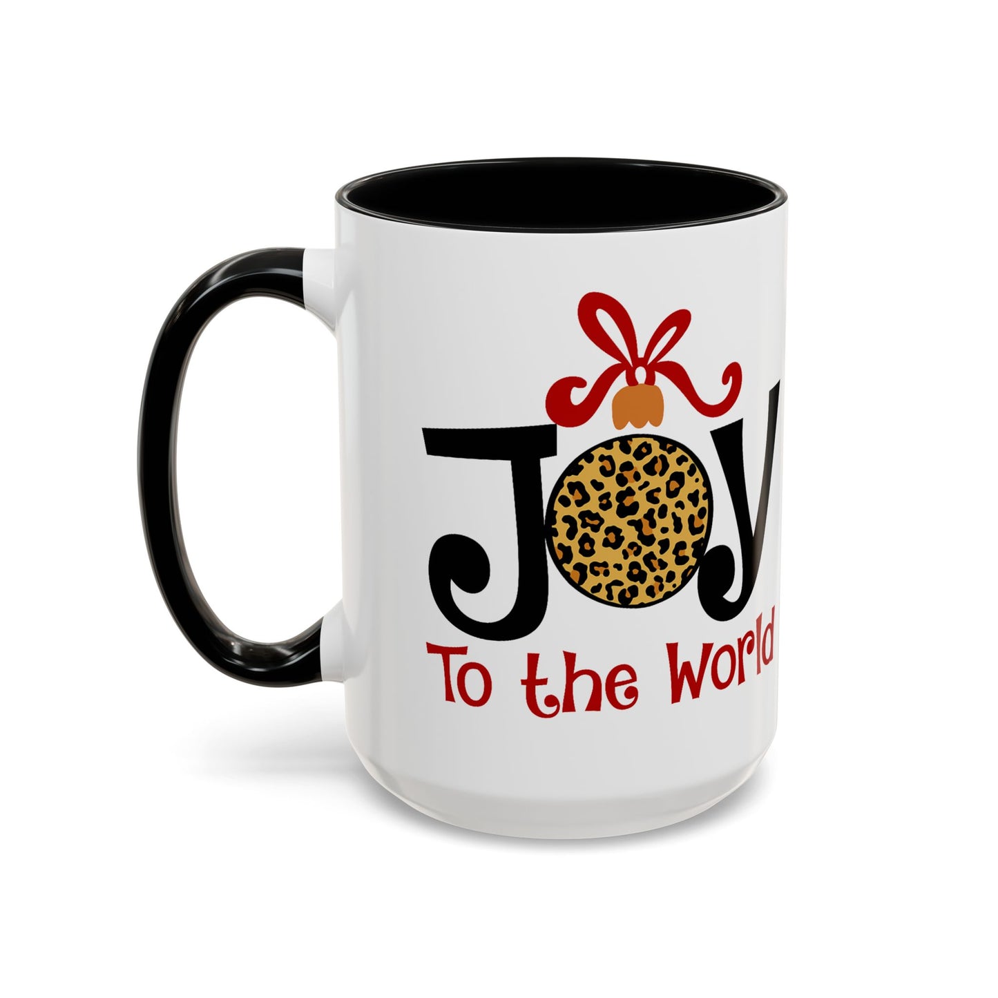 Joy to the World Leopard Ornament Coffee Mug Christmas Gift