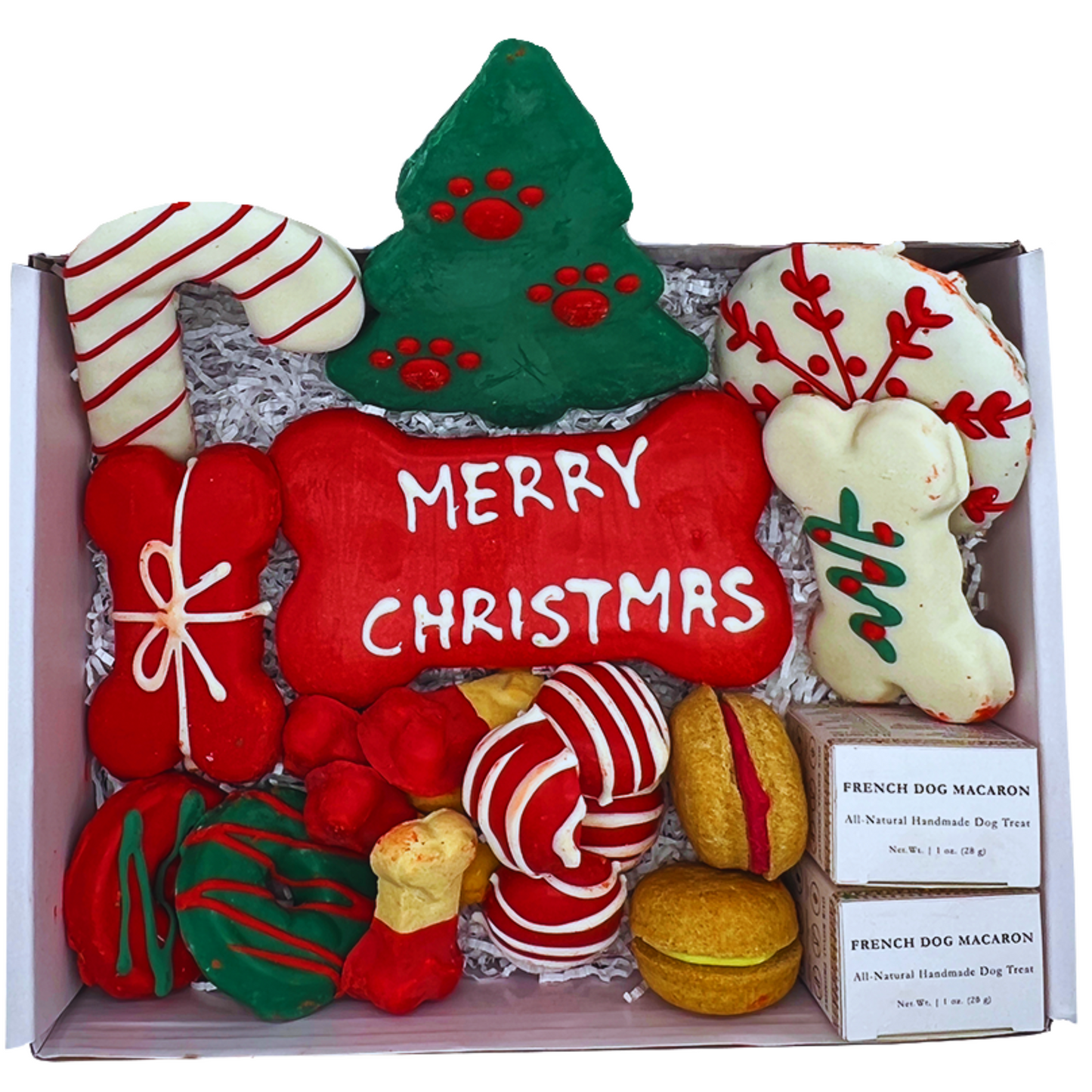 Merry Christmas Themed Dog Treats Gift Box