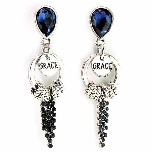 GRACE Stone & Rings Hanging Earrings