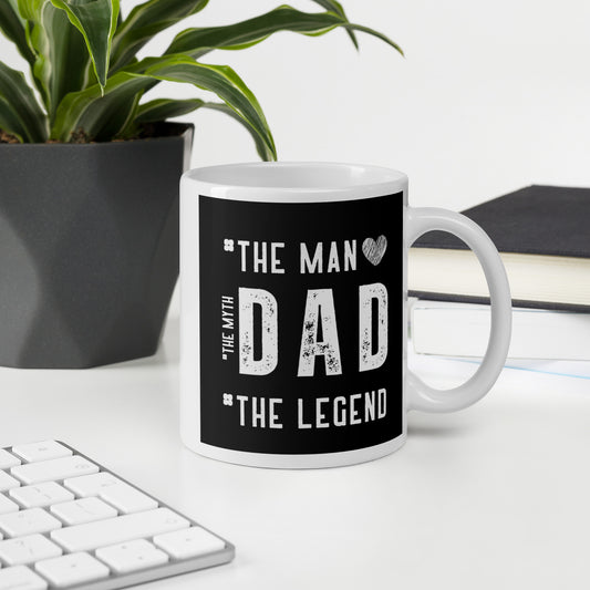 Men's Dad the Man 11oz Dad/Father's Day Mug Gift in White