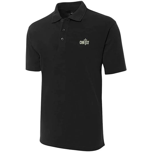 Men's Embroidered Cotton Short Sleeve Polo Golf Shirt - Christ Cross