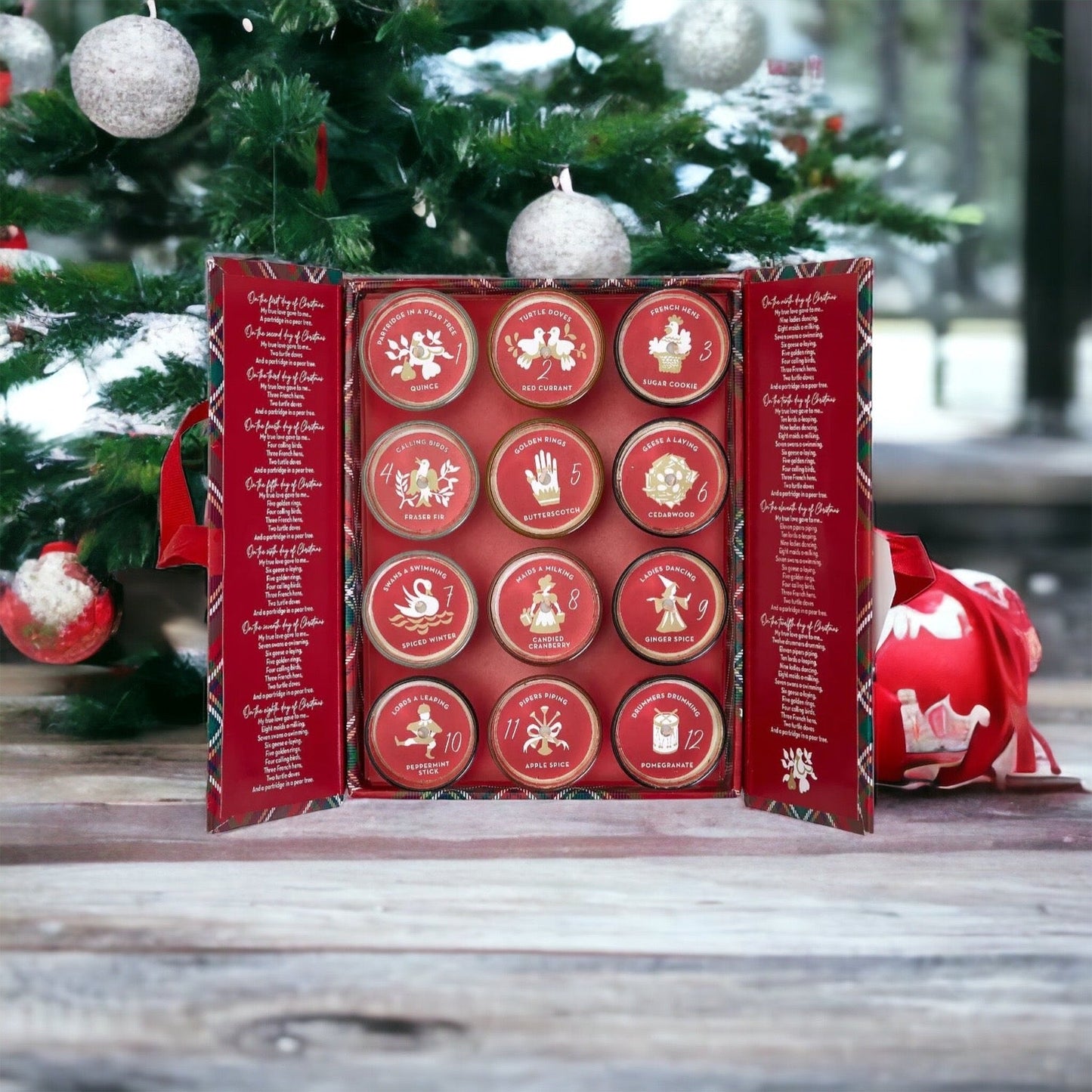 12 Days of Christmas Advent Candle Boxed Gift Set