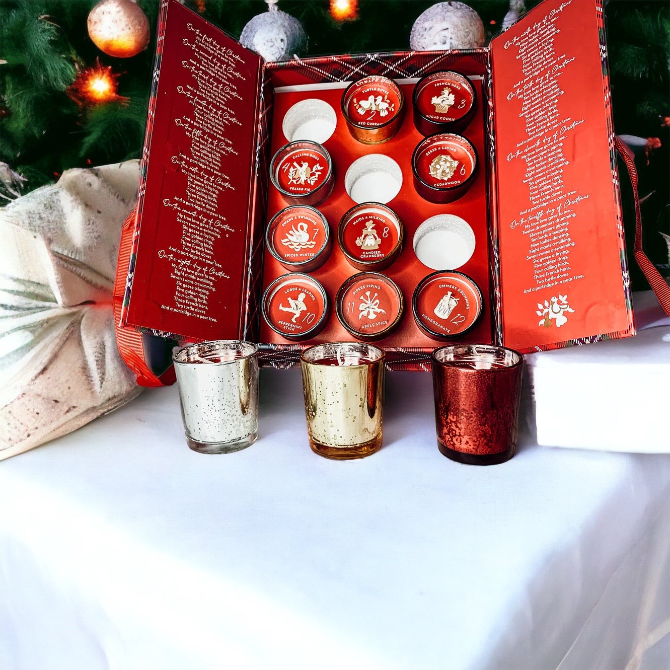 12 Days of Christmas Advent Candle Boxed Gift Set