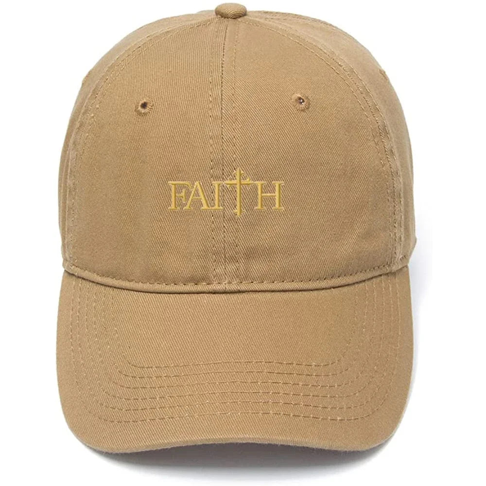 Faith Embellished Cross Embroidered Baseball Cap