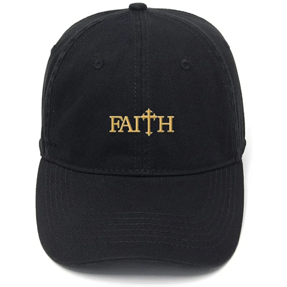 Faith Embellished Cross Embroidered Baseball Cap