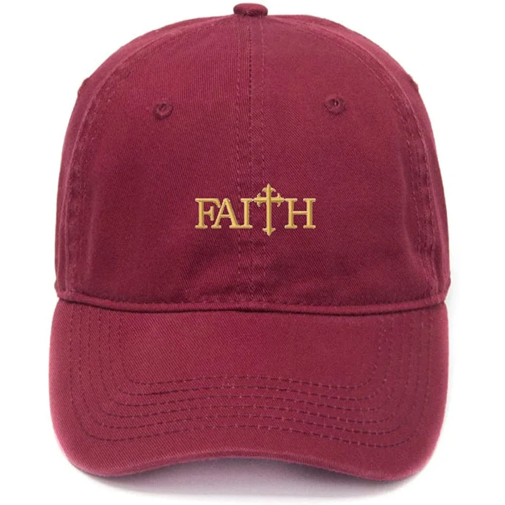 Faith Embellished Cross Embroidered Baseball Cap