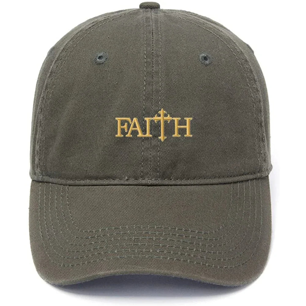 Faith Embellished Cross Embroidered Baseball Cap