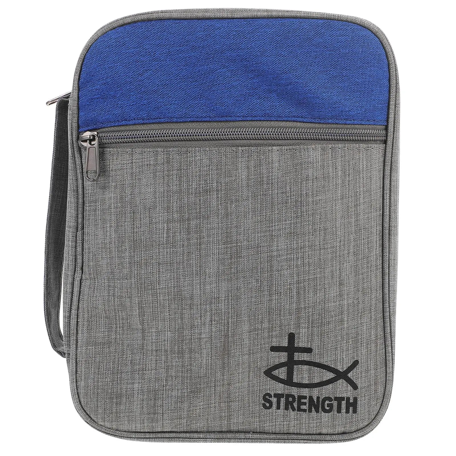Strength Christian Bible Cover Carrying Case/Bag - Jesus Fish & Cross