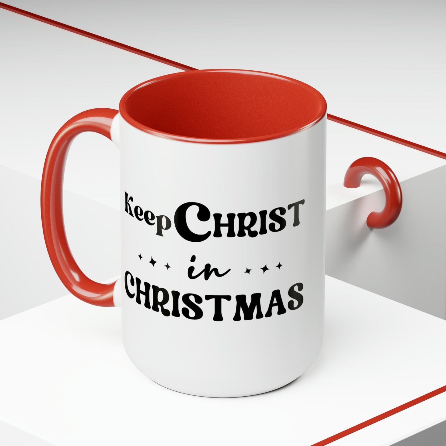 Keep Christ in Christmas 15oz Two-Tone Coffee Mug