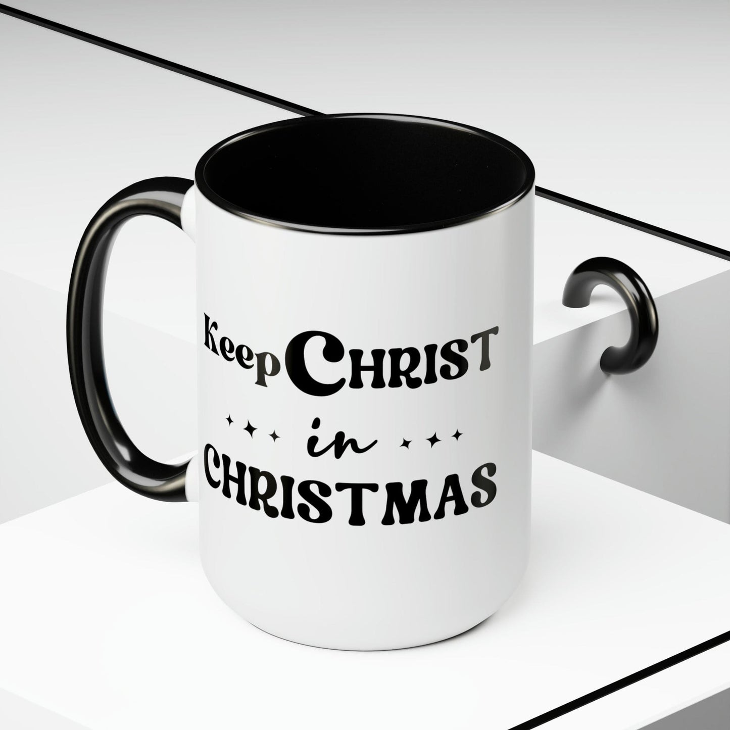 Keep Christ in Christmas 15oz Two-Tone Coffee Mug