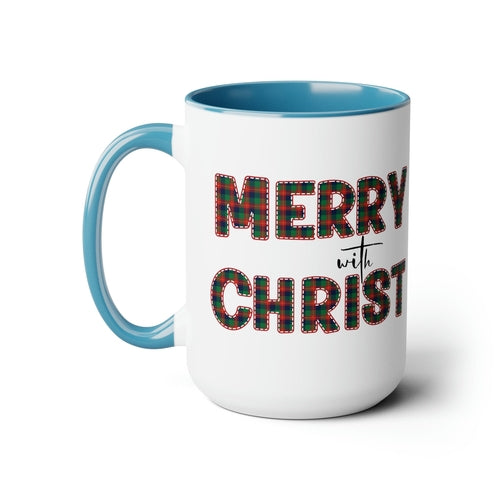 Merry With Christ 15oz Two-Tone Coffee Mug