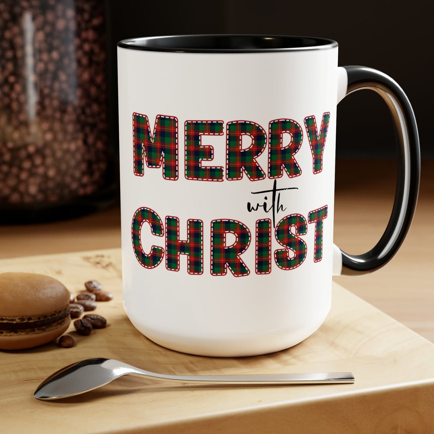 Merry With Christ 15oz Two-Tone Coffee Mug