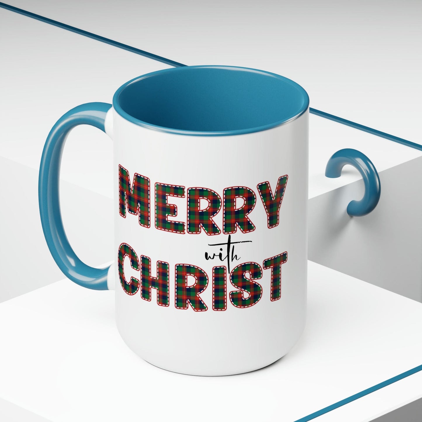 Merry With Christ 15oz Two-Tone Coffee Mug